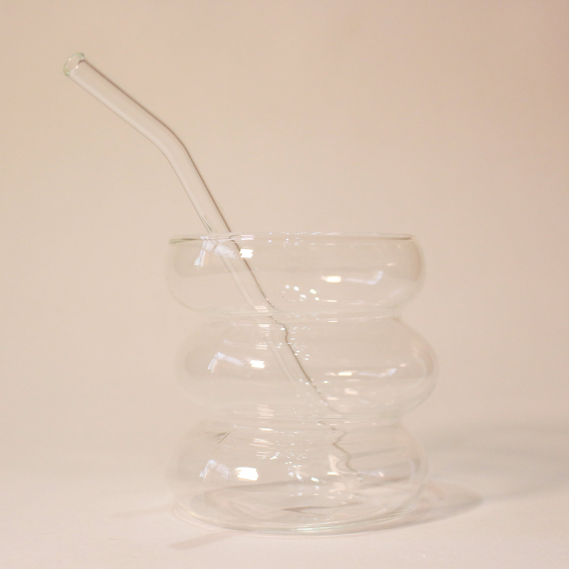 Vaso ondas + sorbito vidrio