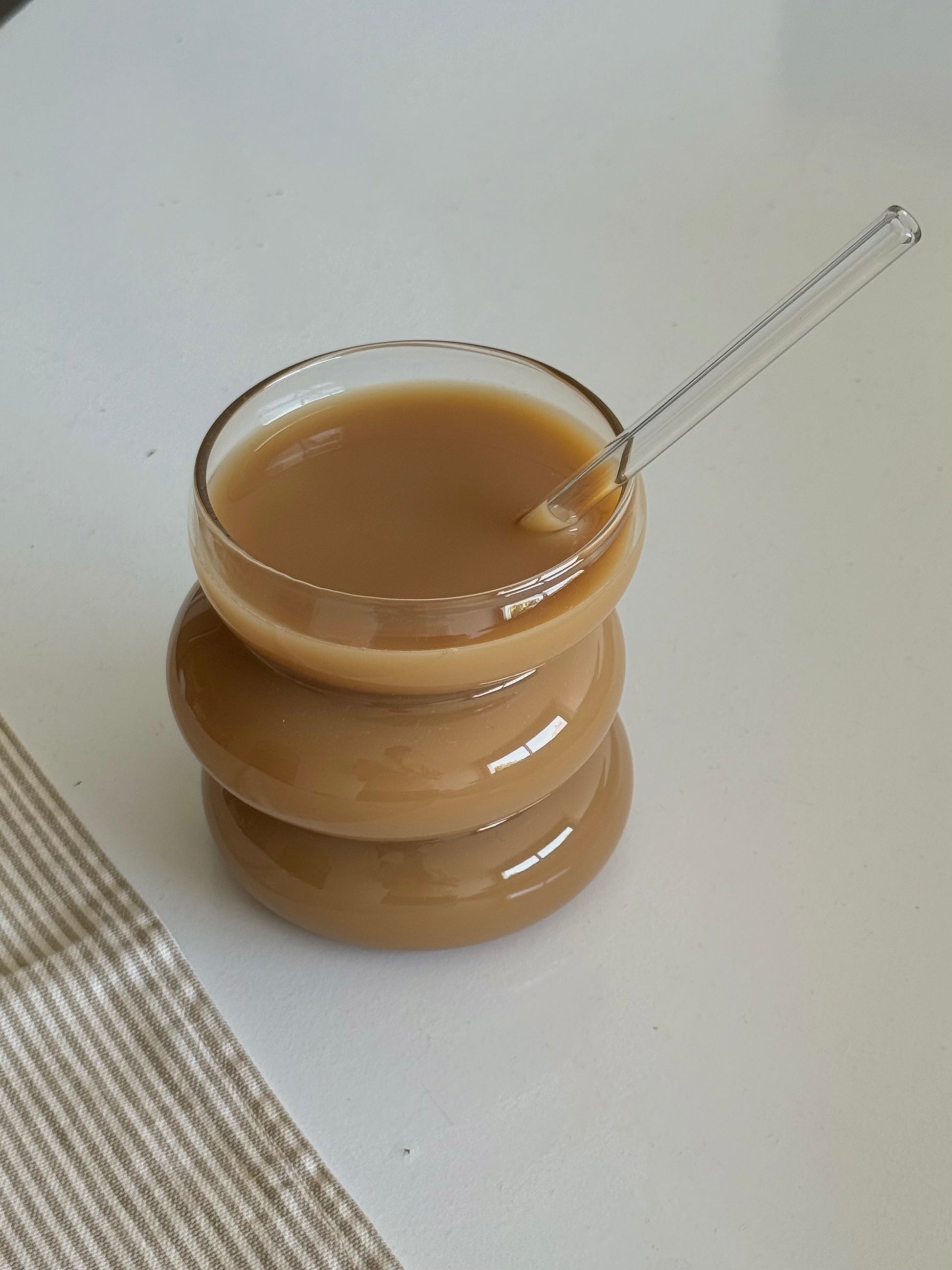 Vaso ondas + sorbito vidrio