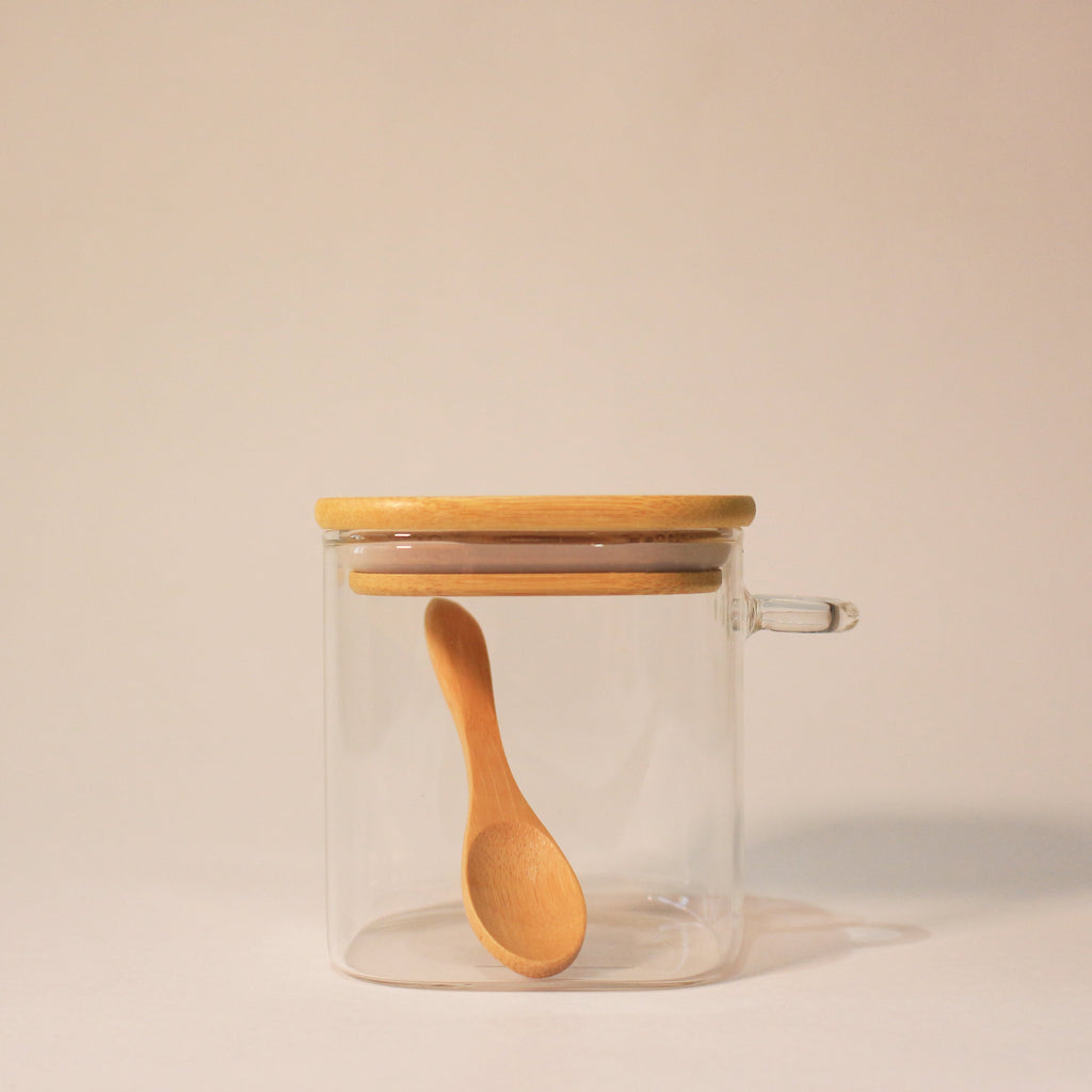 Contenedor con cuchara Bambú